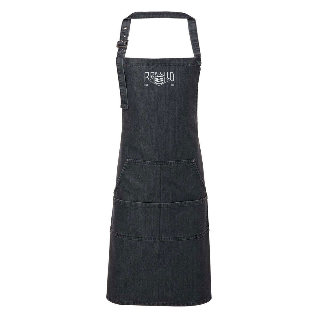 Range Bib Apron in Black Denim
