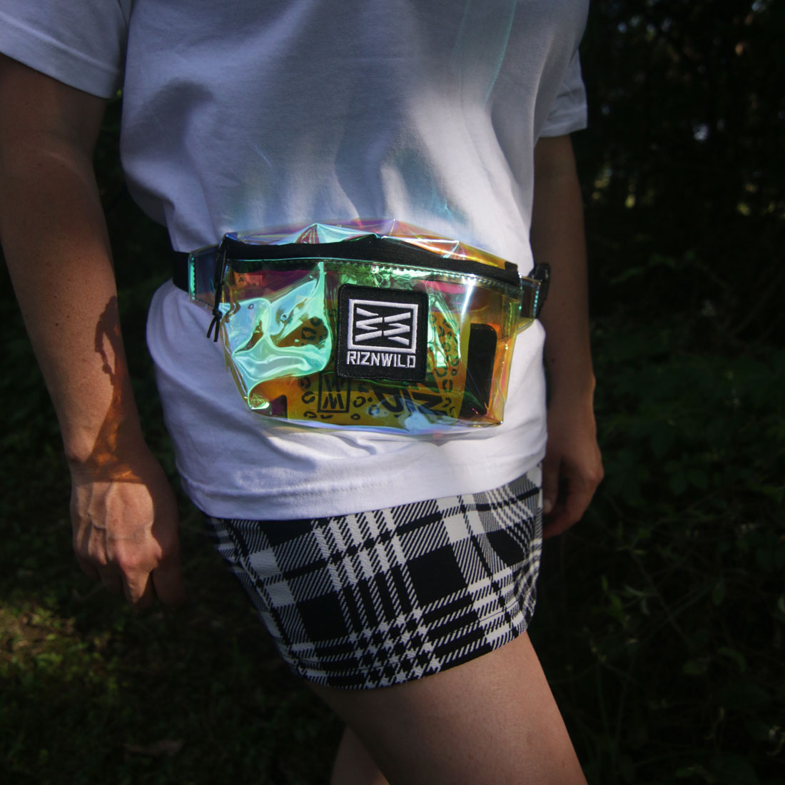 Prism Clear Hip Pack in Iridescent