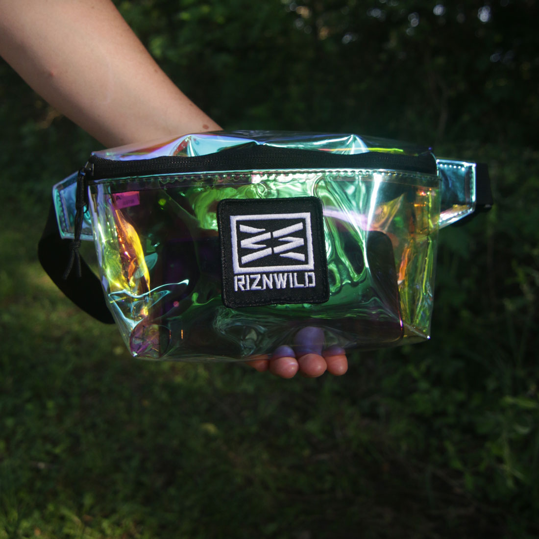 Prism Clear Hip Pack in Iridescent