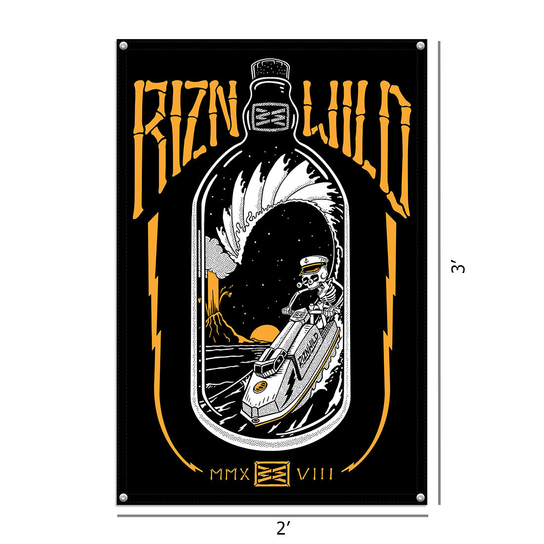 Throttle Bottle 2' X 3' banner