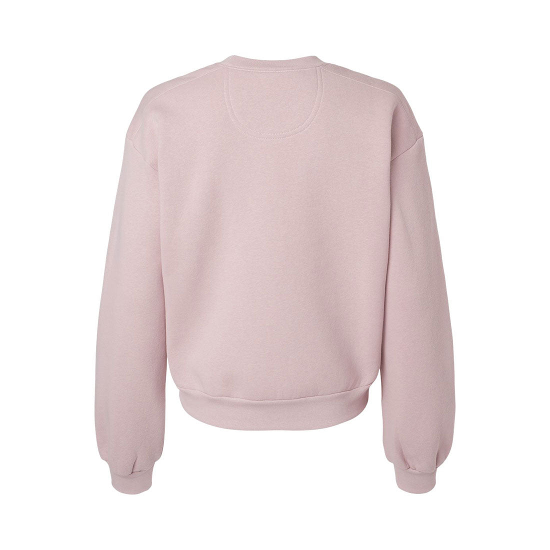 Blush women’s cropped fleece crewneck Blank Back View