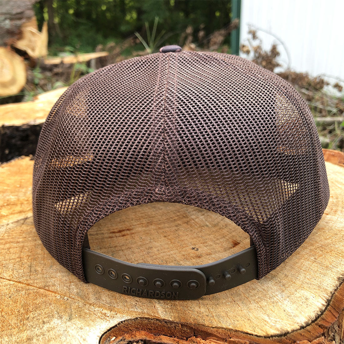 Basic Flat bill Trucker Hat in Bark Duck Camo/Brown