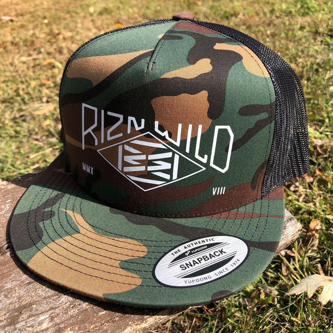 Range Flat Bill Trucker Hat in Green/Camo