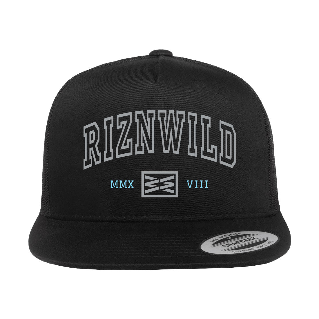 Legacy Flat Bill Trucker Hat in Grey/Black