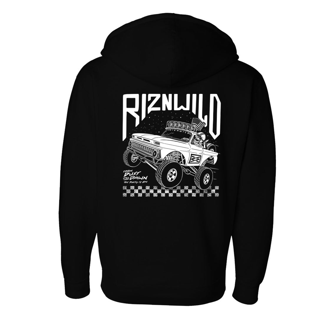 MIDNIGHT MENS HEAVYWEIGHT PULLOVER HOODIE IN BLACK