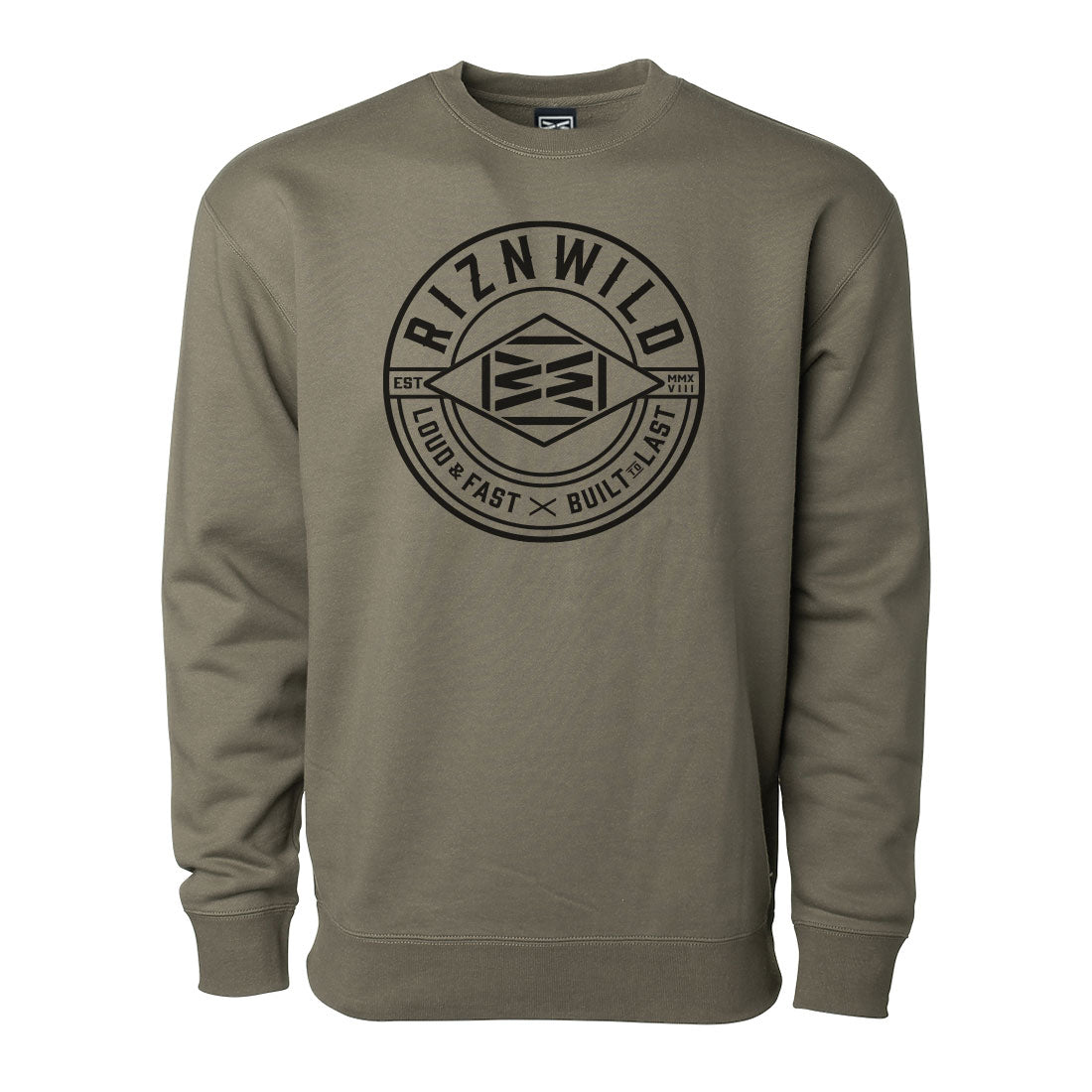 Forge Men's Heavyweight Crewneck Sweatshirt in Army