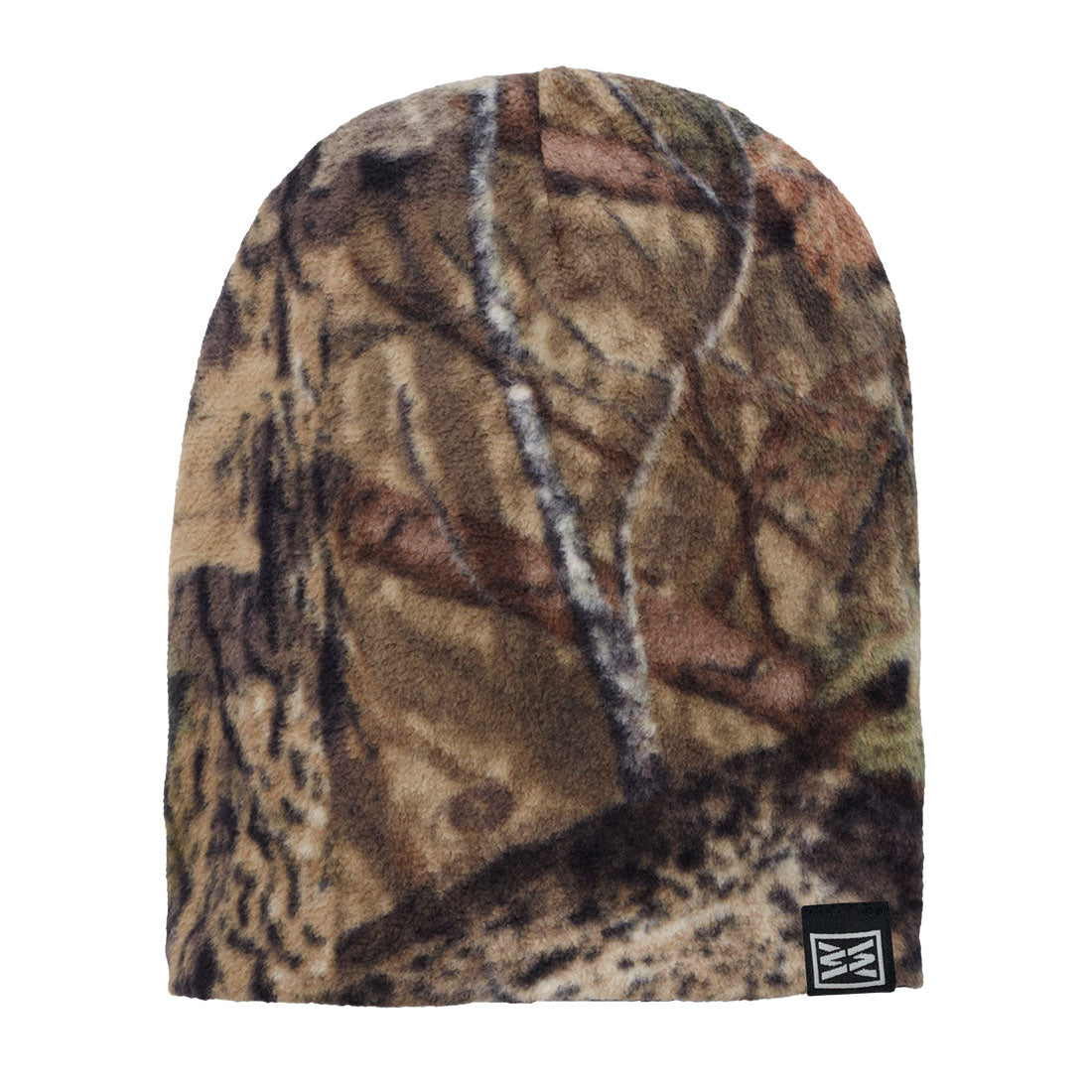 RIZNWILD Realtree Xtra camo fleece beanie with black woven logo
