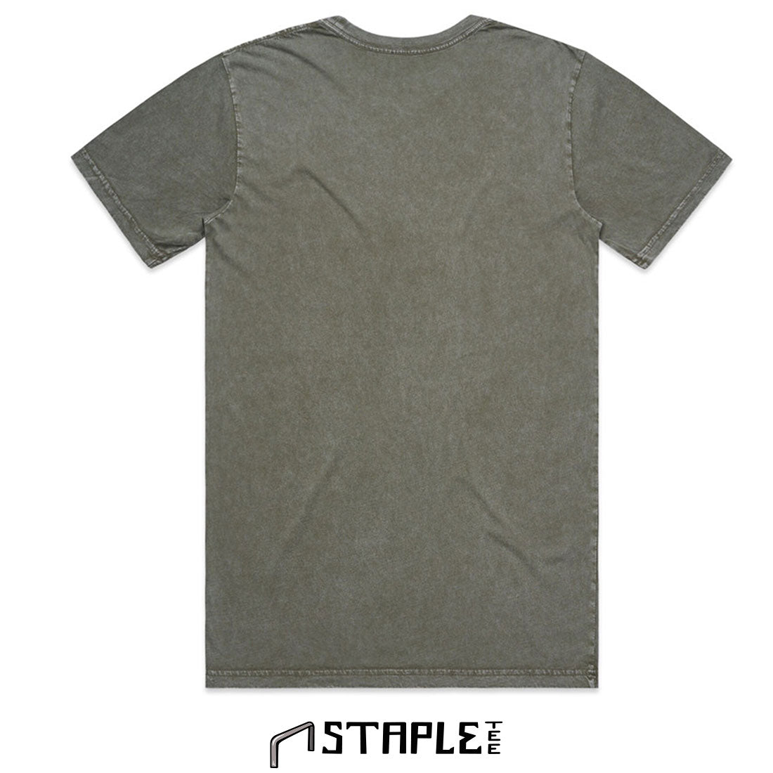 Forge Men's Staple Stone Washed Tee in Moss Stone