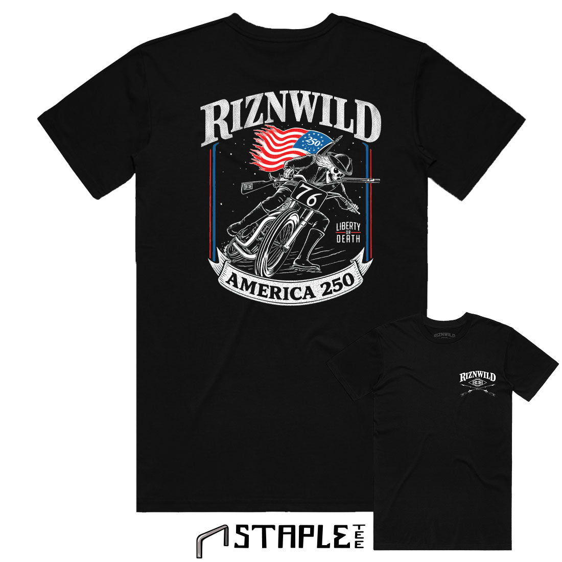 Patriot Mens Staple Tee in Black