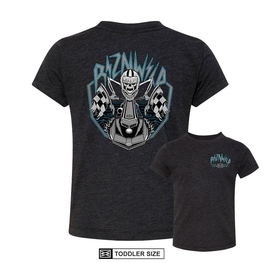 Dead Set Toddler Tee in Charcoal Black/Tri-Blend