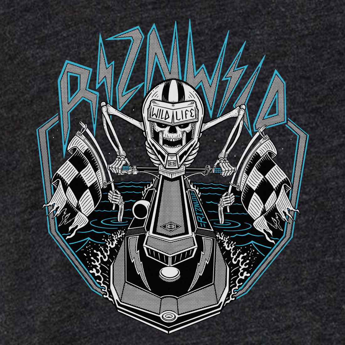 Dead Set Toddler Tee in Charcoal Black/Tri-Blend