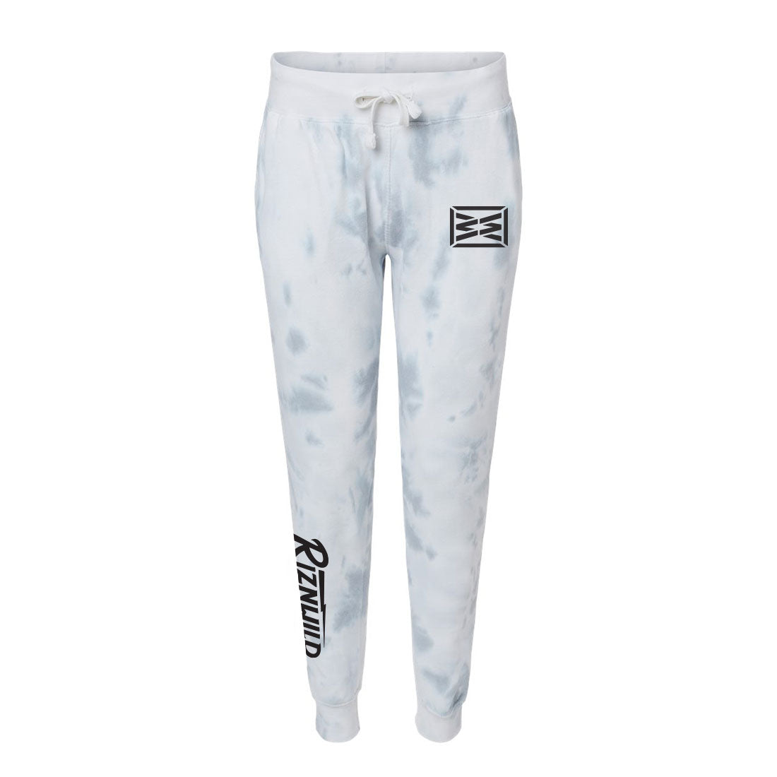 Voltage Women's Tie-Dyed Fleece Joggers in Grey Tie-Dye