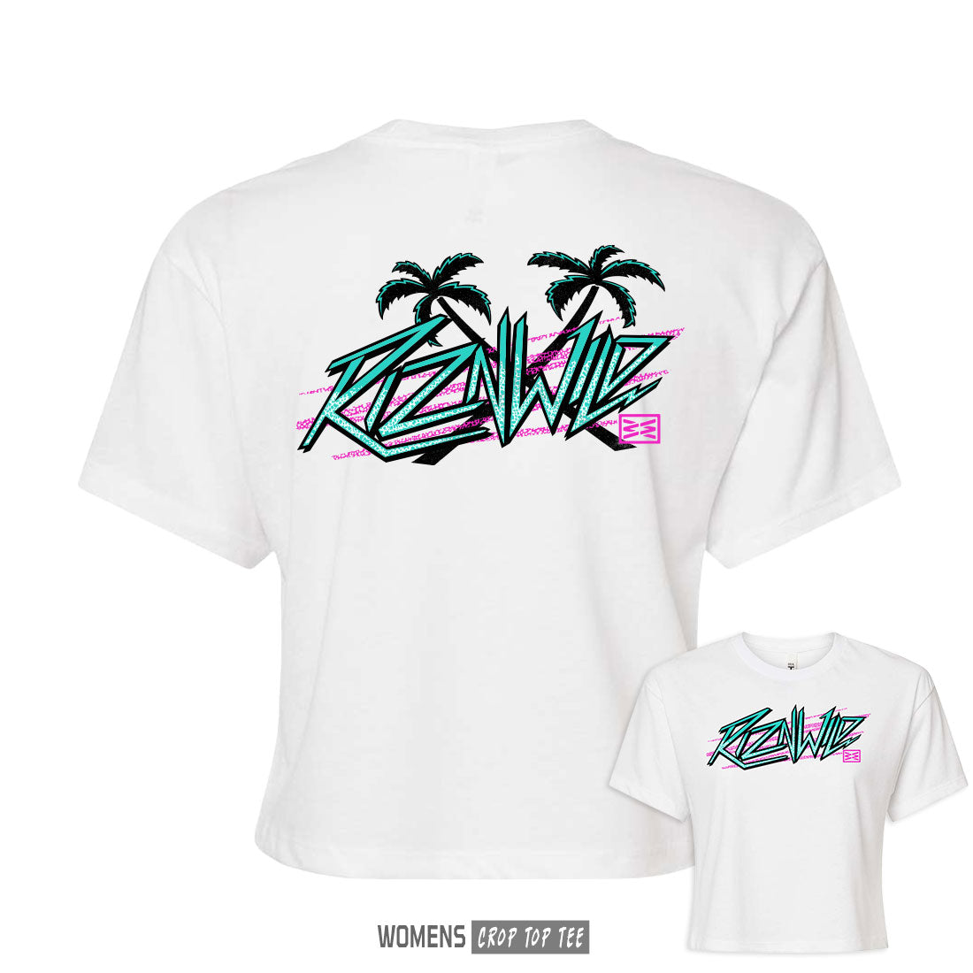 Electra Women's Crop Top Tee in White