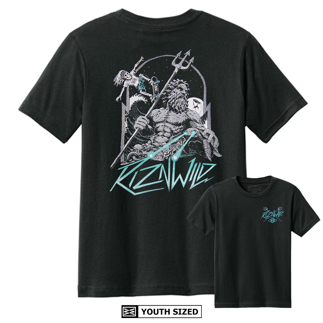 Neptune Youth Tee in Black
