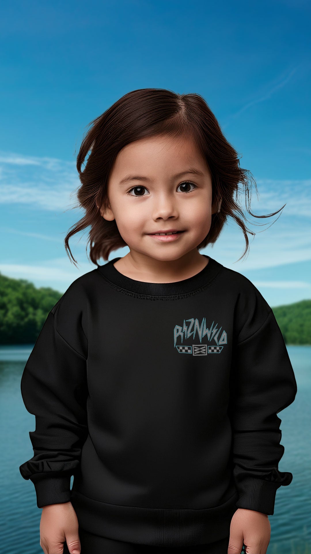 DEAD SET TODDLER LIGHTWEIGHT CREWNECK IN BLACK
