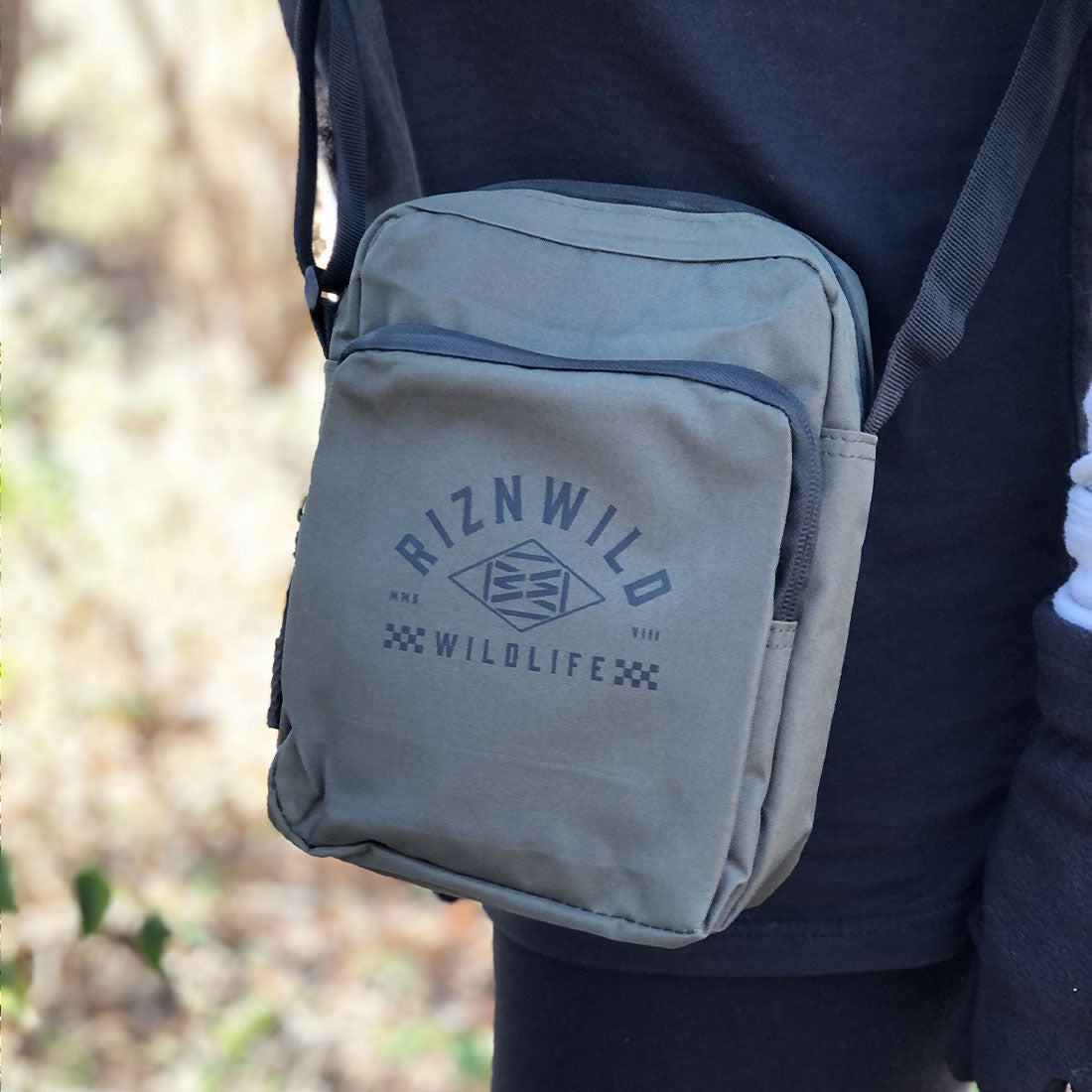 Icon Upright Crossbody Bag in Olive Green