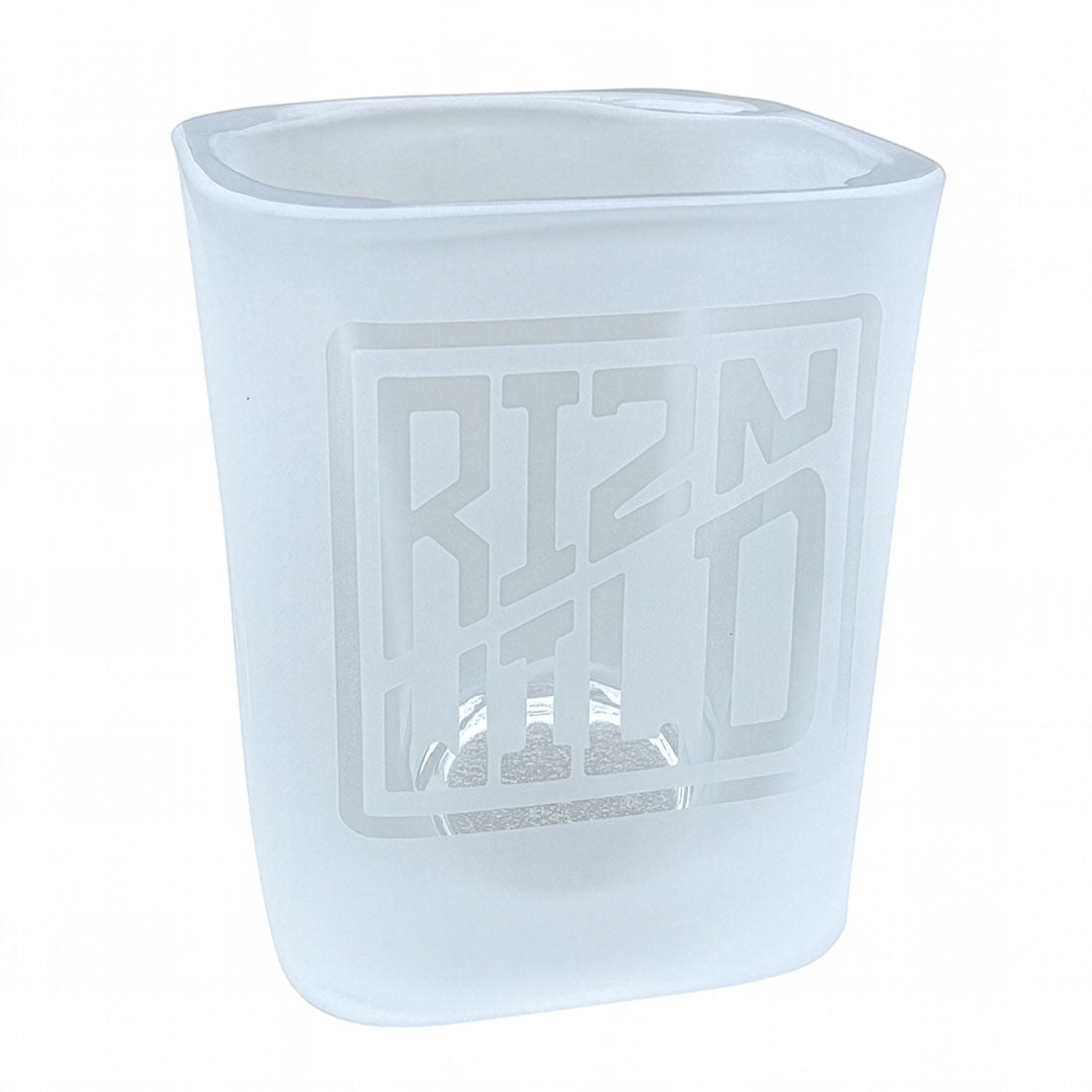 Frosted RIZNWILD Icon Square Shot Glass with etched logo