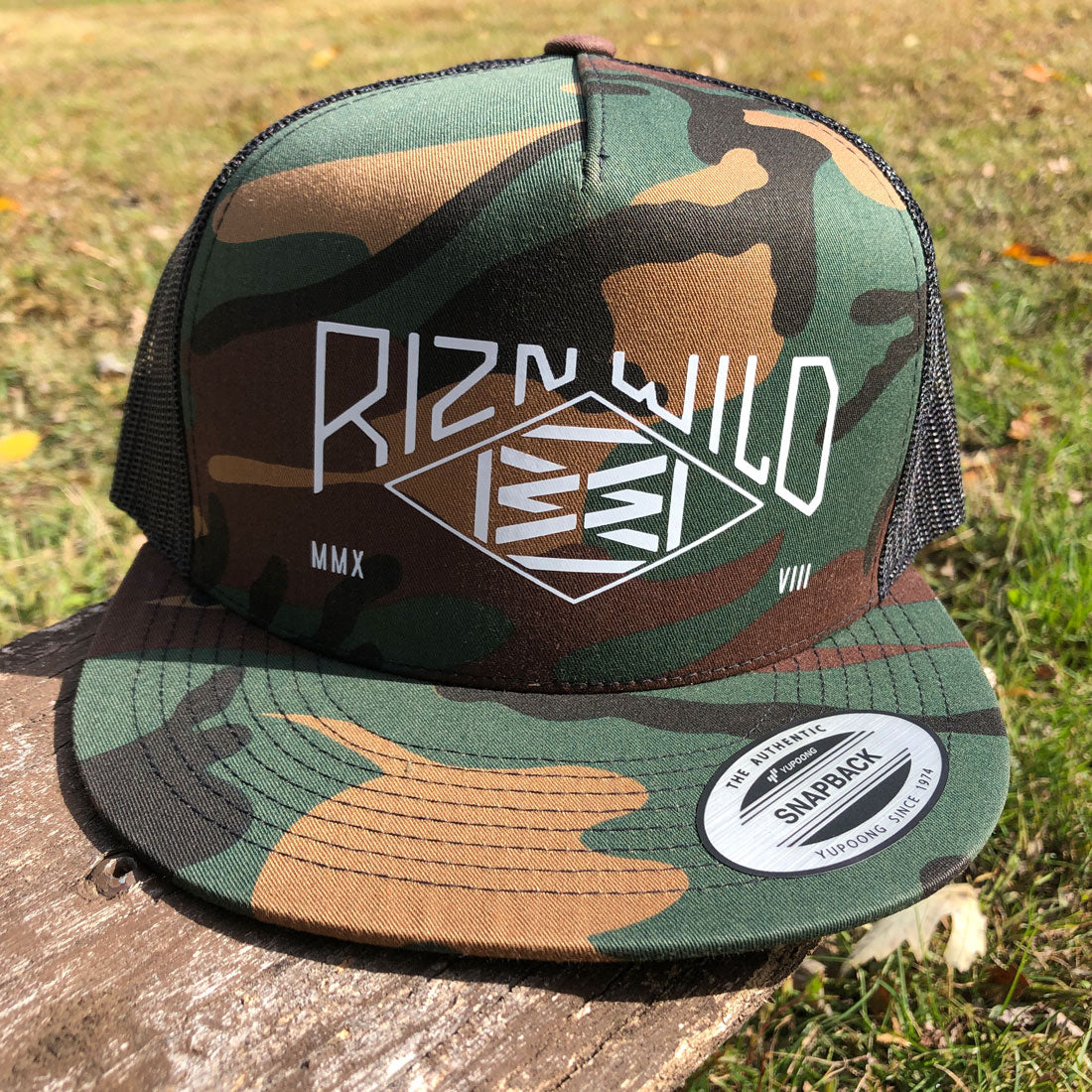 Range Flat Bill Trucker Hat in Green/Camo