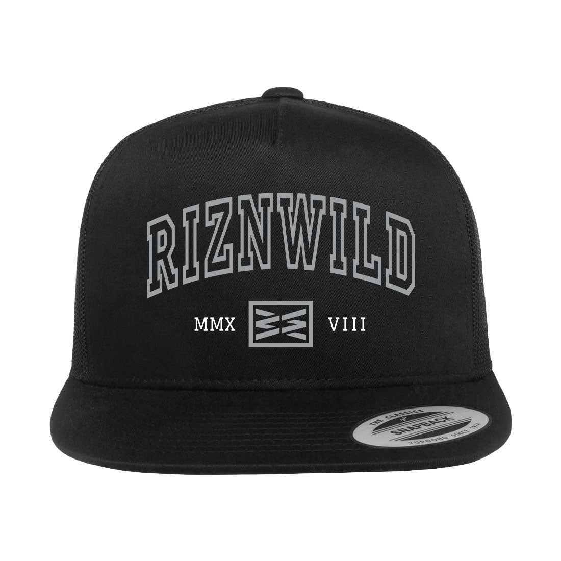 Legacy Flat Bill Trucker Hat in Grey/Black