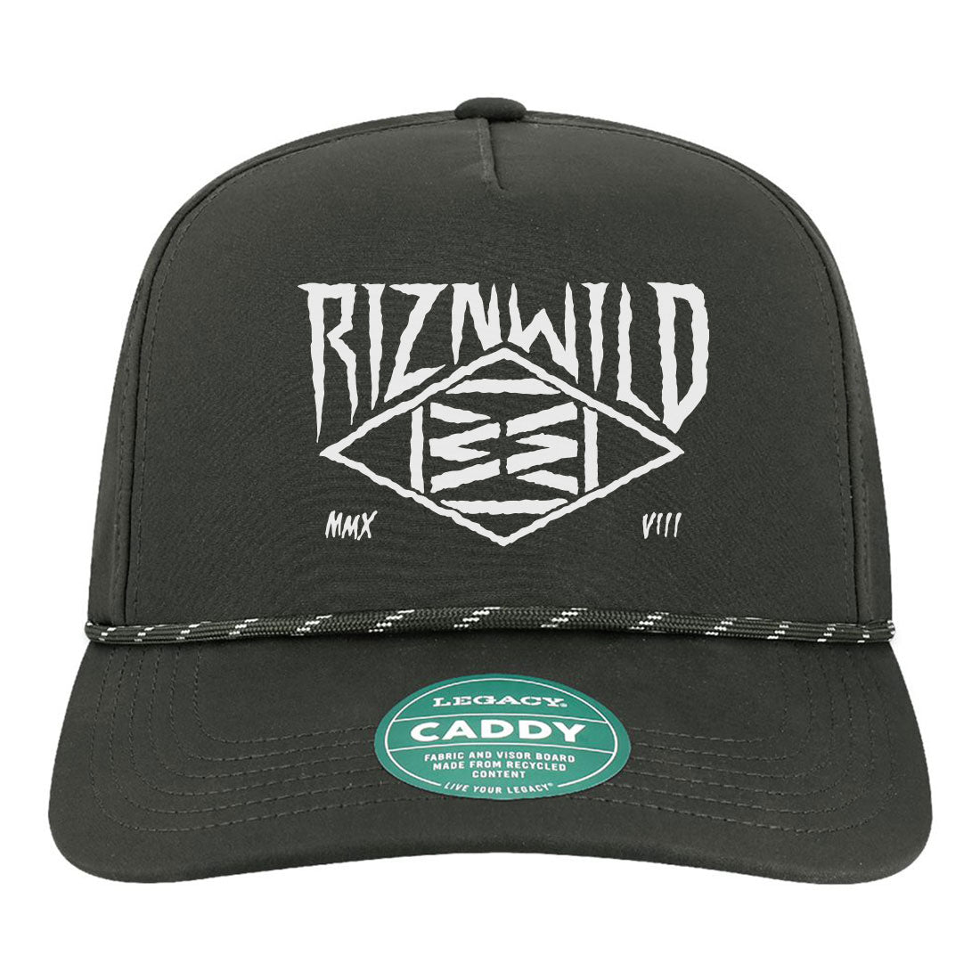 Creep Curved Bill Rope Hat in Black