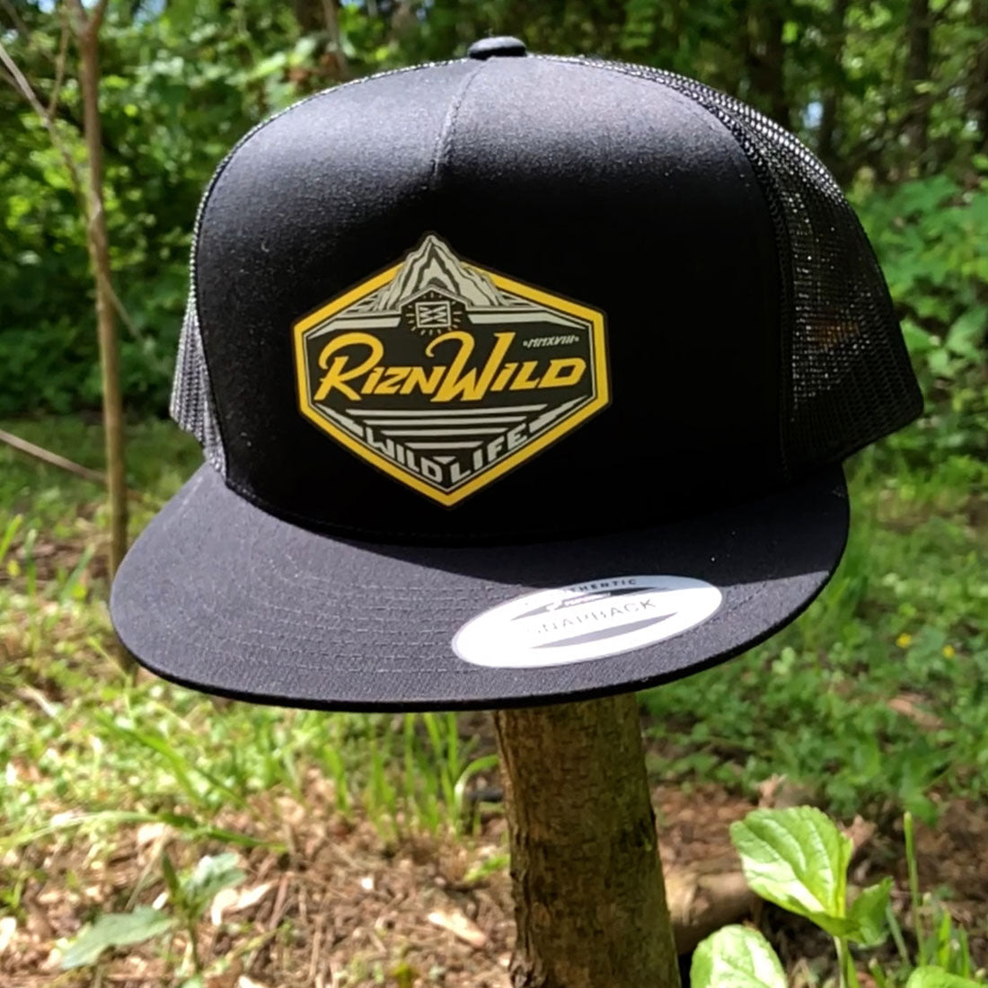 GOOD TIMES FLAT BILL TRUCKER HAT IN BLACK