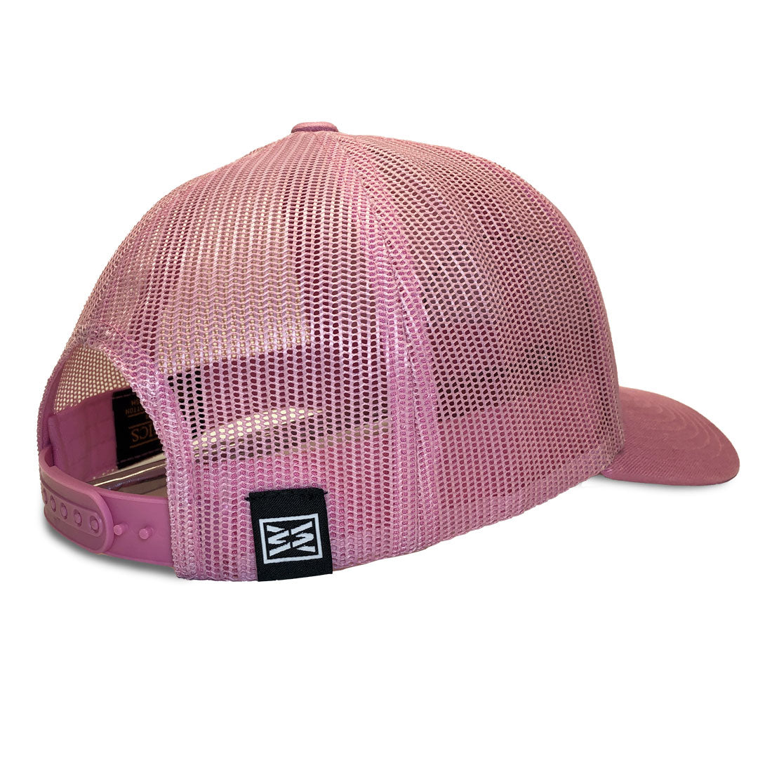 VAULT CURVED BILL TRUCKER HAT IN PINK