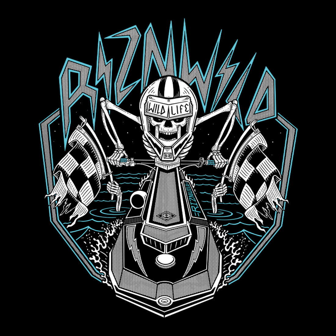 DEAD SET MENS LONG SLEEVE STAPLE TEE IN BLACK