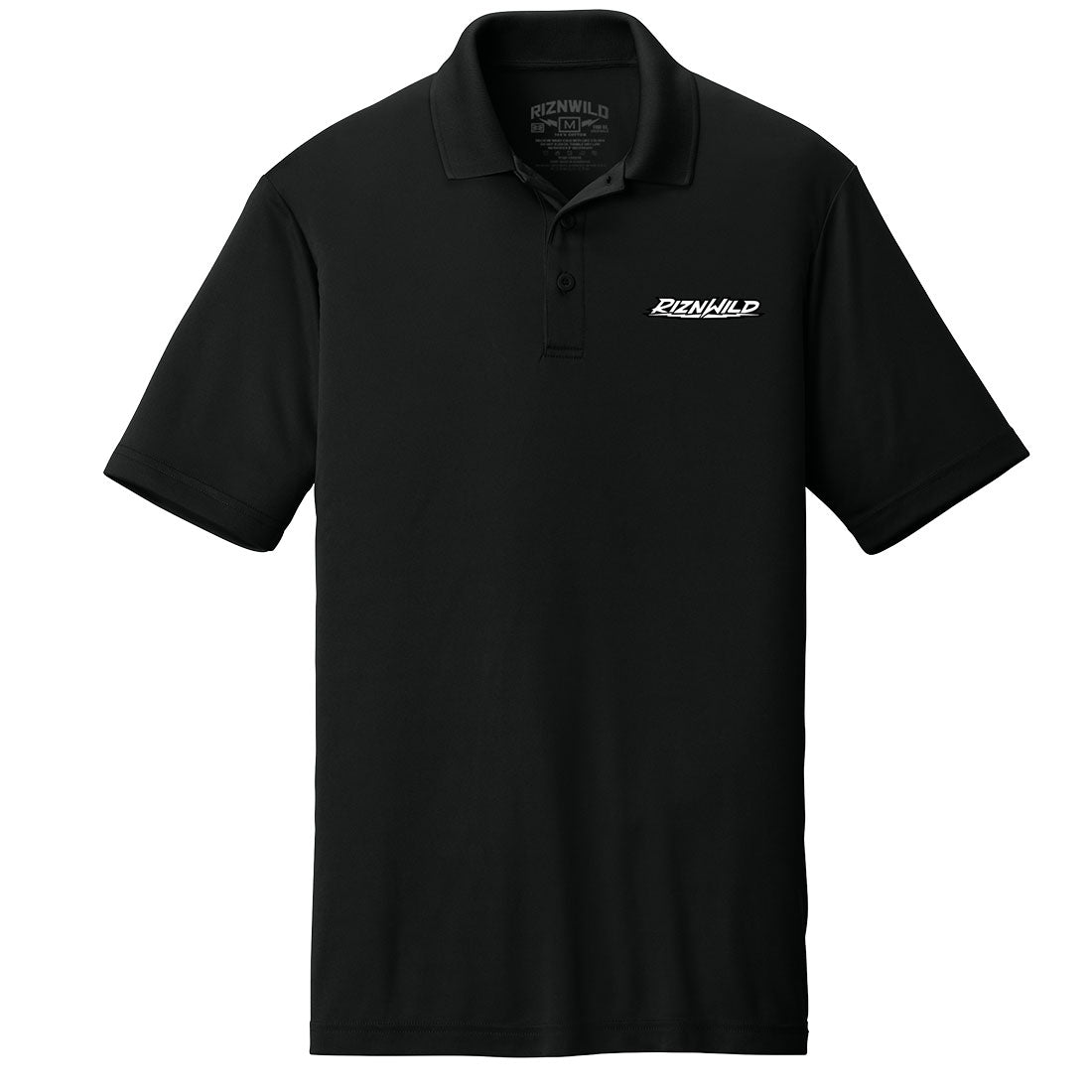 Electric Mens Performance Moisture Wicking Polo in Black
