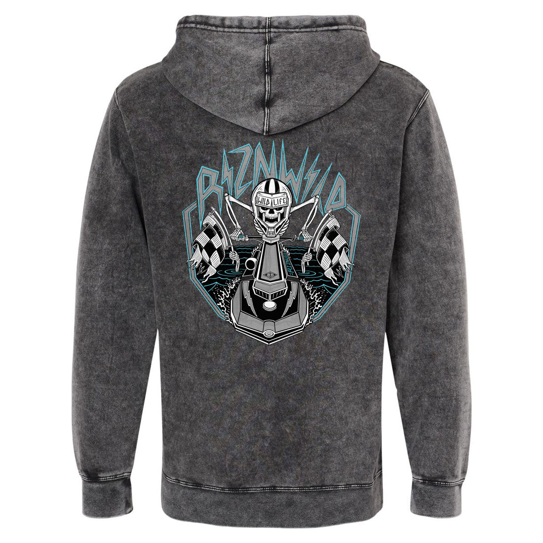 DEAD SET MENS MID-WEIGHT PULLOVER HOODIE IN MINERAL WASH