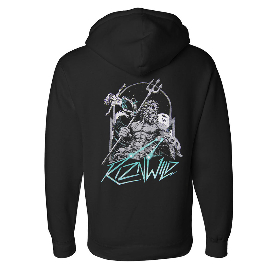 Neptune Men's Heavyweight Pullover Hoodie in Black