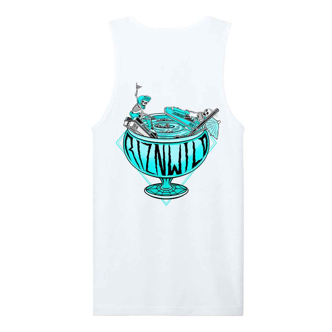 Fish Bowl Men's Tank in White