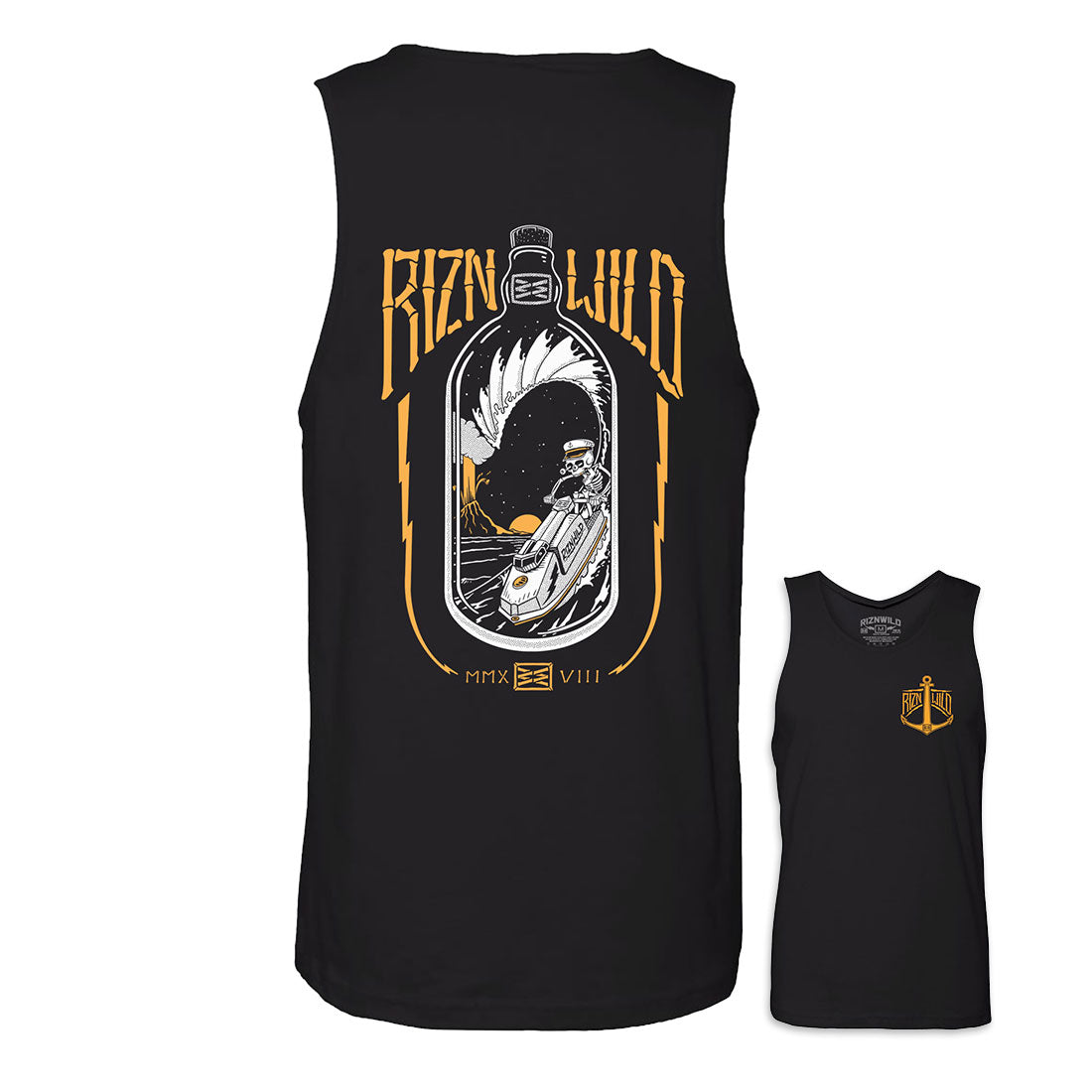 Throttle Bottle Men's Tank in Black