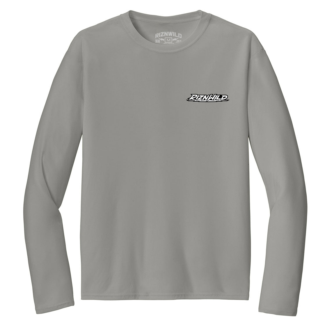 Basic Mens Moisture Wicking UV Protection Long Sleeve in Grey Concrete