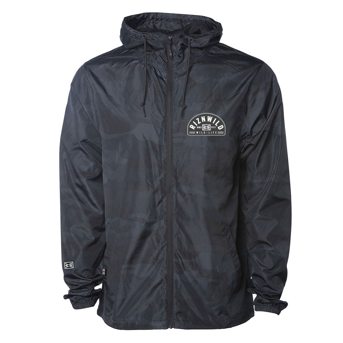 Vault mens RIZNWILD windbreaker jacket color black camo