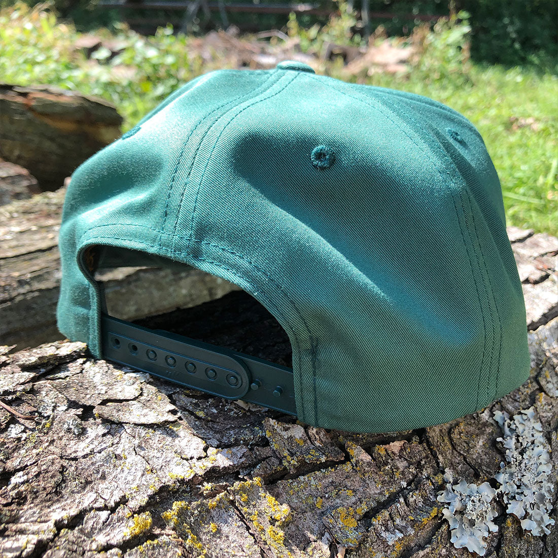 spruce hat back view snapback 