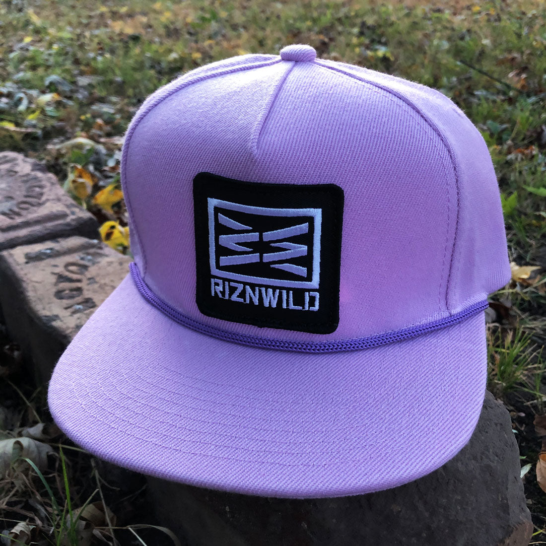 Basic Flat Bill Snapback Hat in Lavender