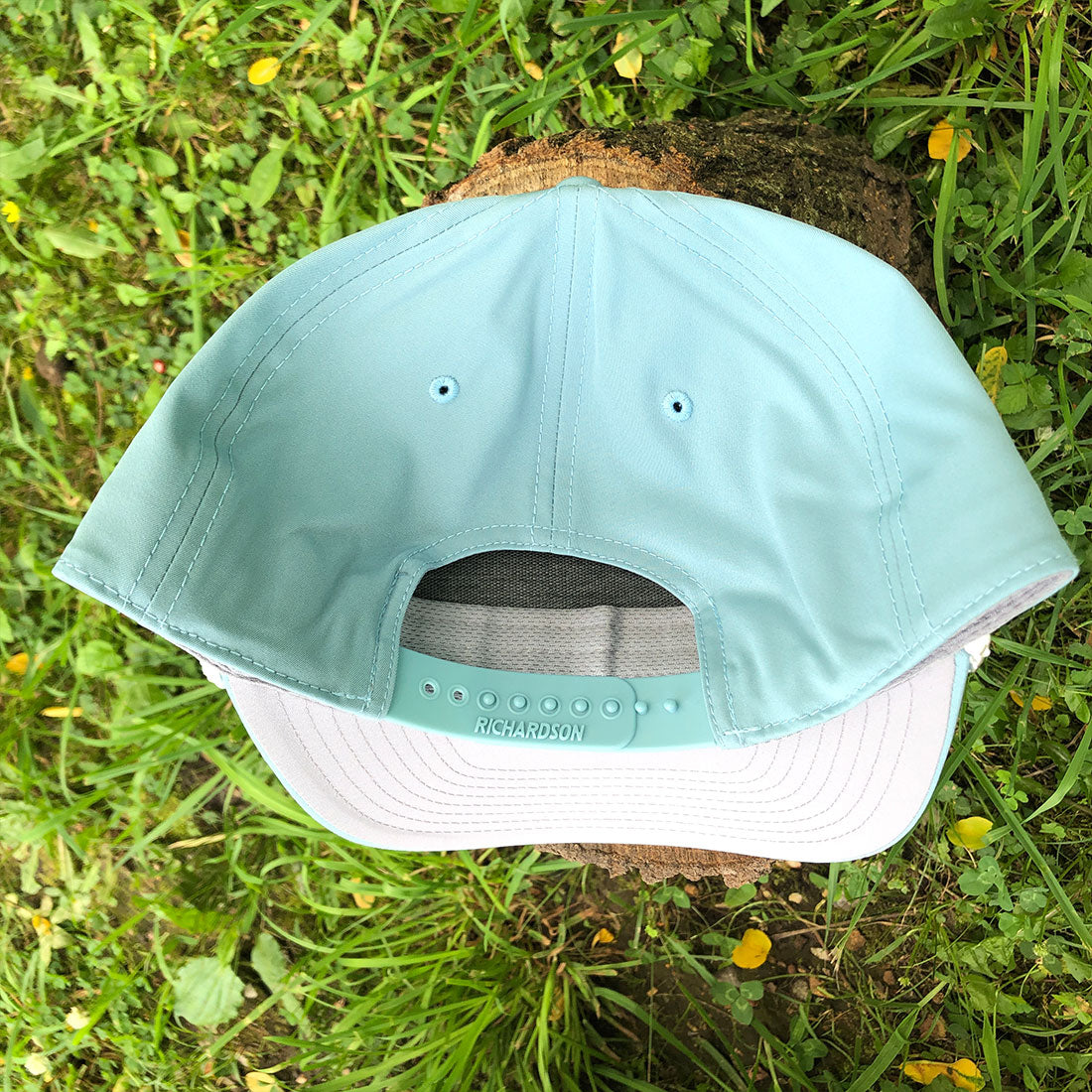 Harbor Curved Bill Snapback Rope Hat in Smoke Blue/White