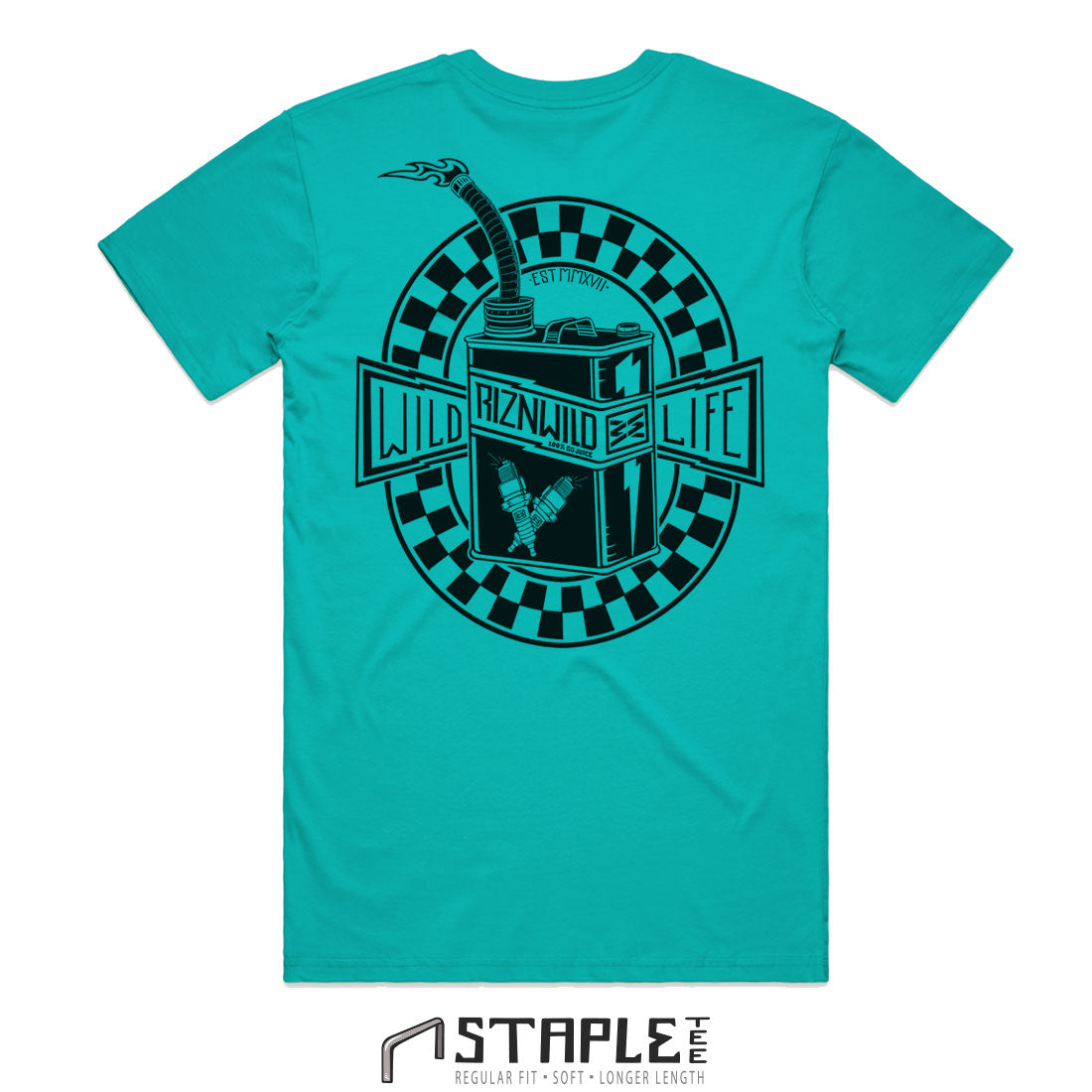 GO JUICE MENS STAPLE TEE IN TEAL