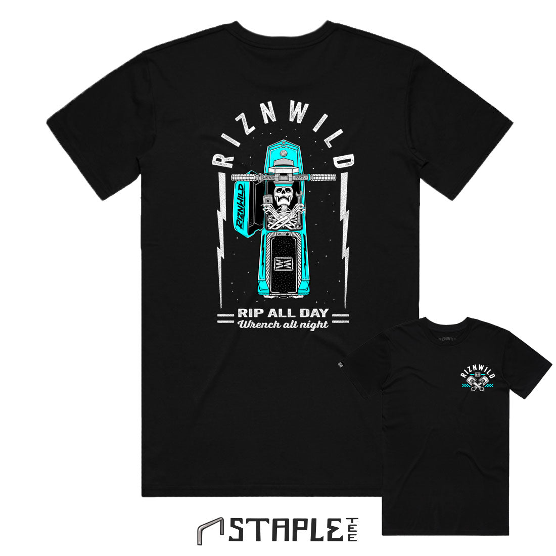 RIZNWILD RIP VINTAGE JET SKI 550 GRAPHIC PRINTED T-SHIRT