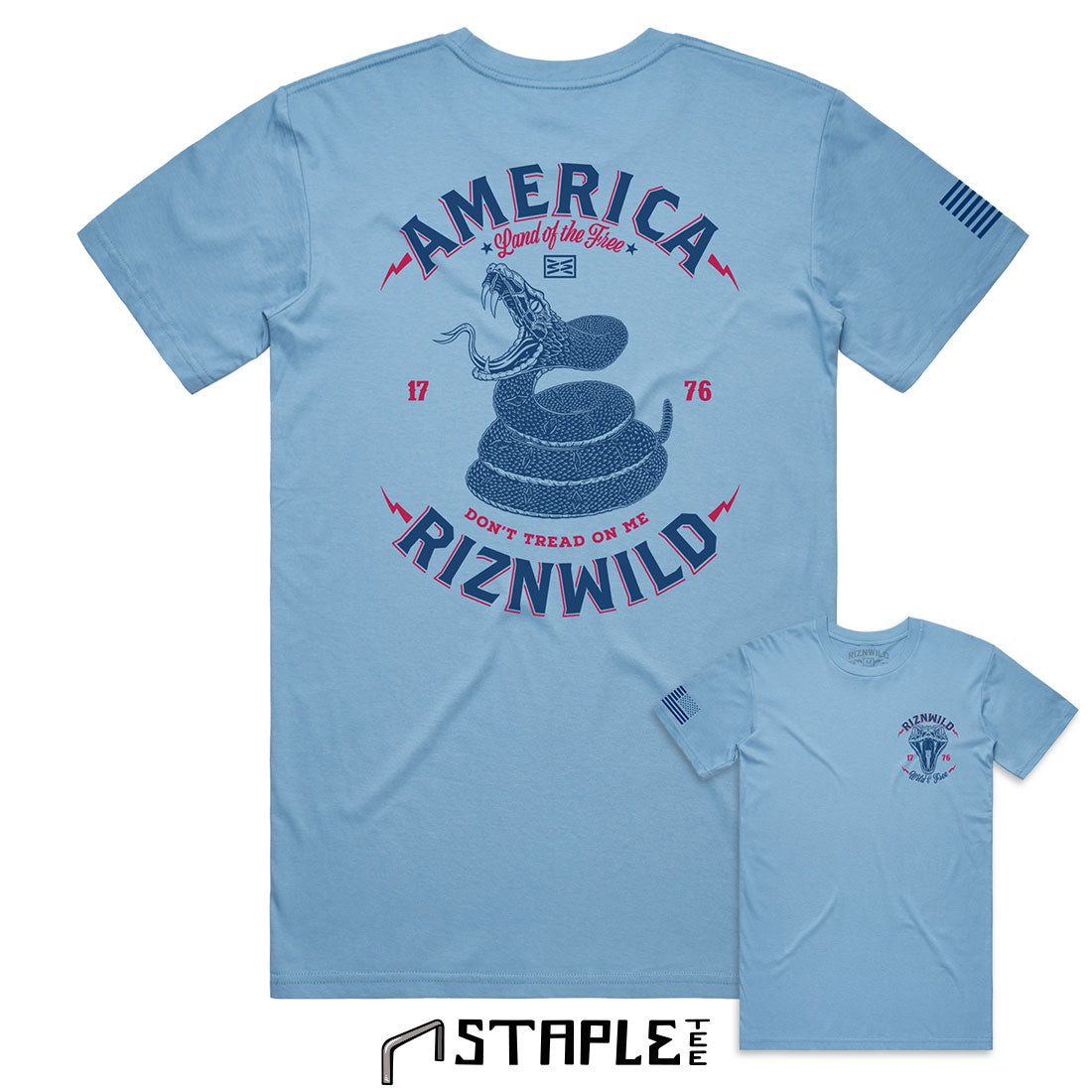 Snakebite Mens Staple Tee in Calorlina Blue