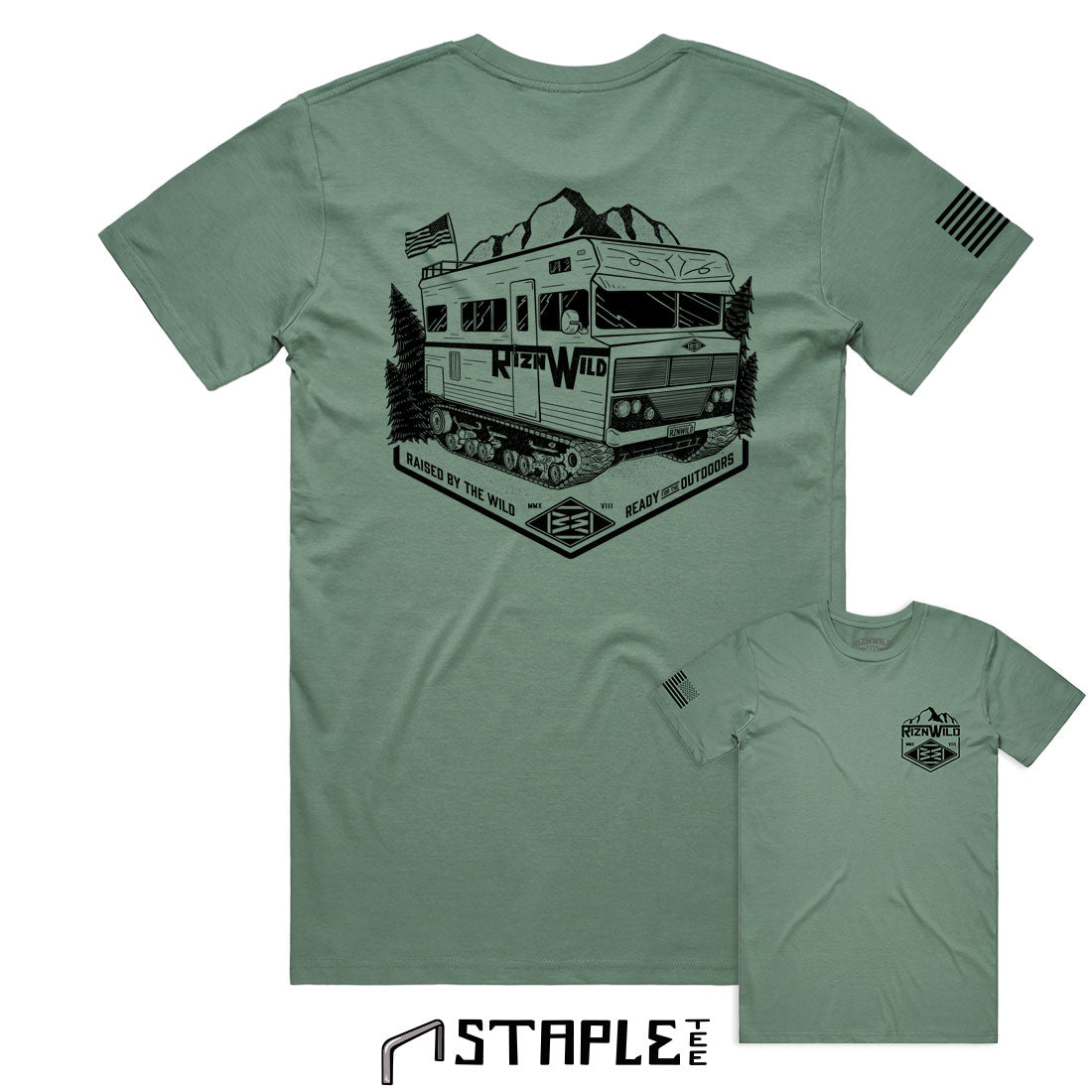 Tankabago Mens Staple Tee in Sage