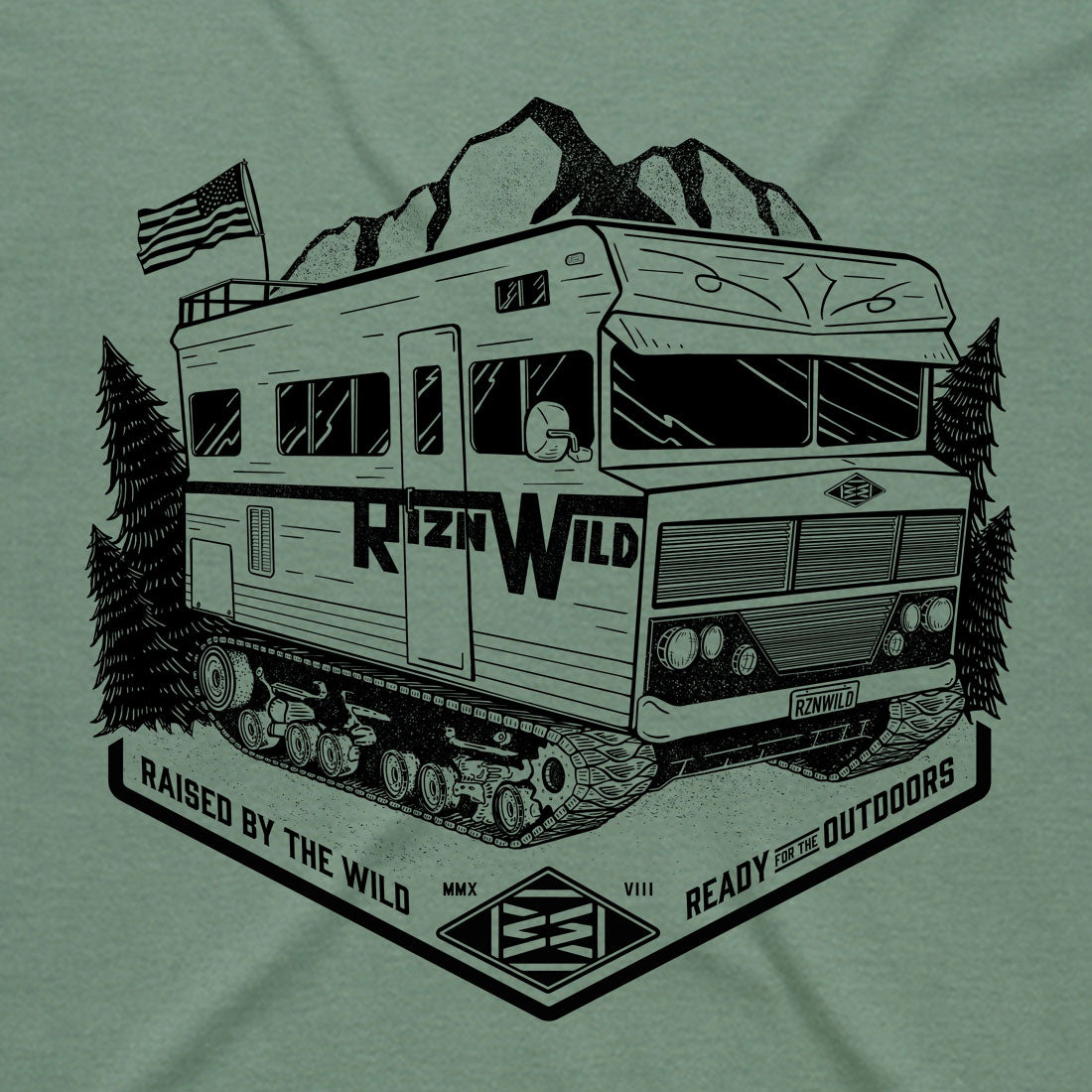 Tankabago Mens Staple Tee in Sage