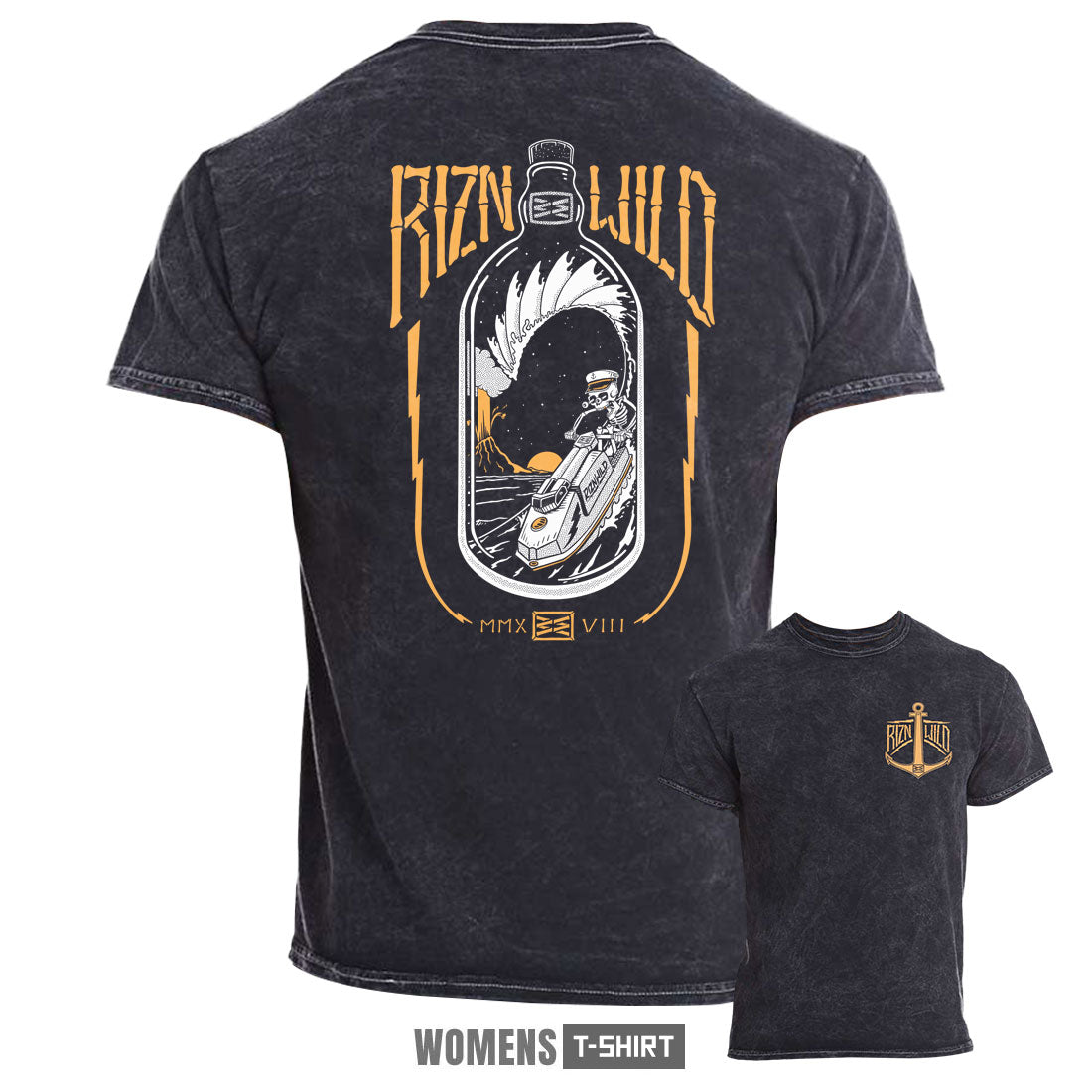 Throttle Bottle Women's T-Shirt in Black Mineral