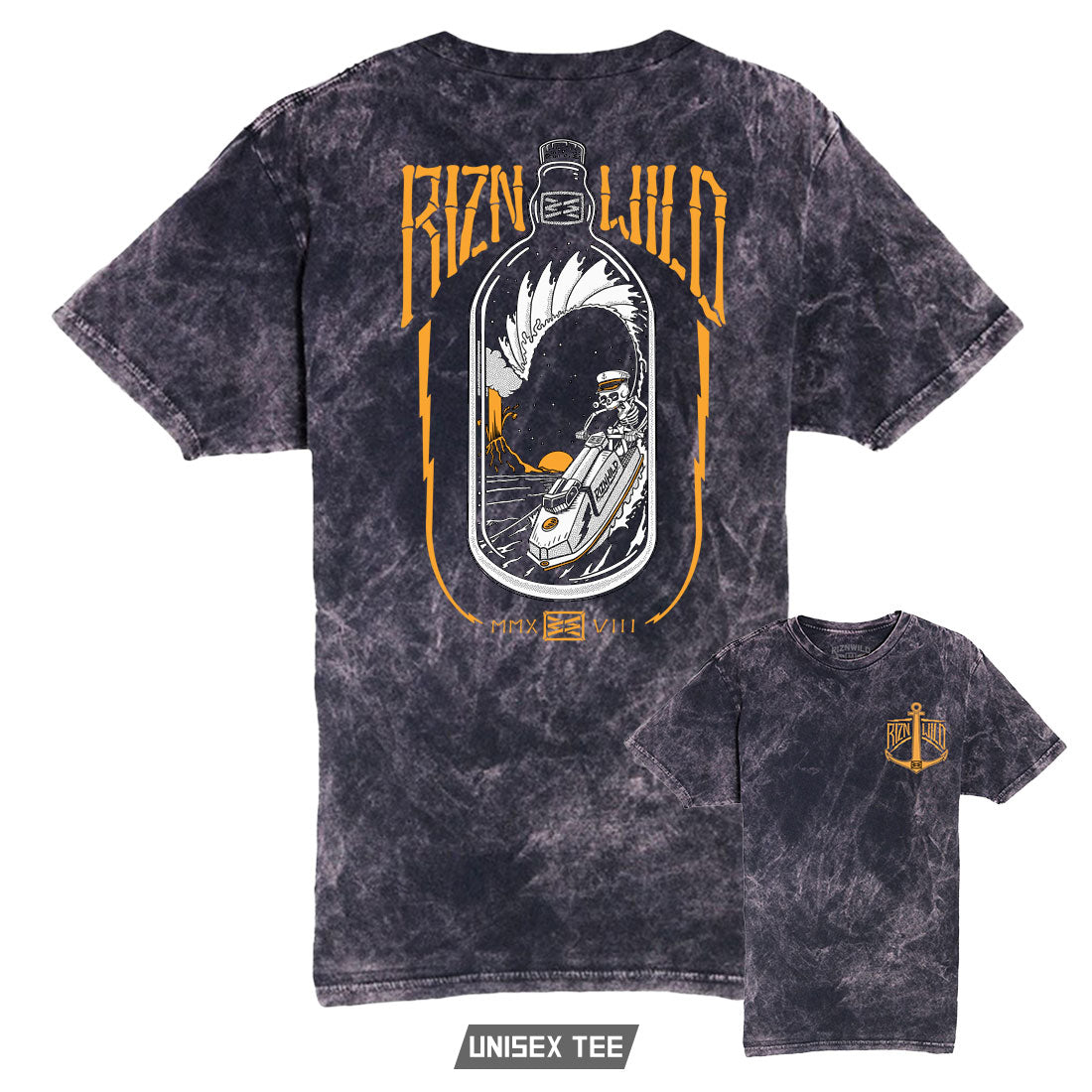 Throttle Bottle Unisex T-Shirt in Cloud Black