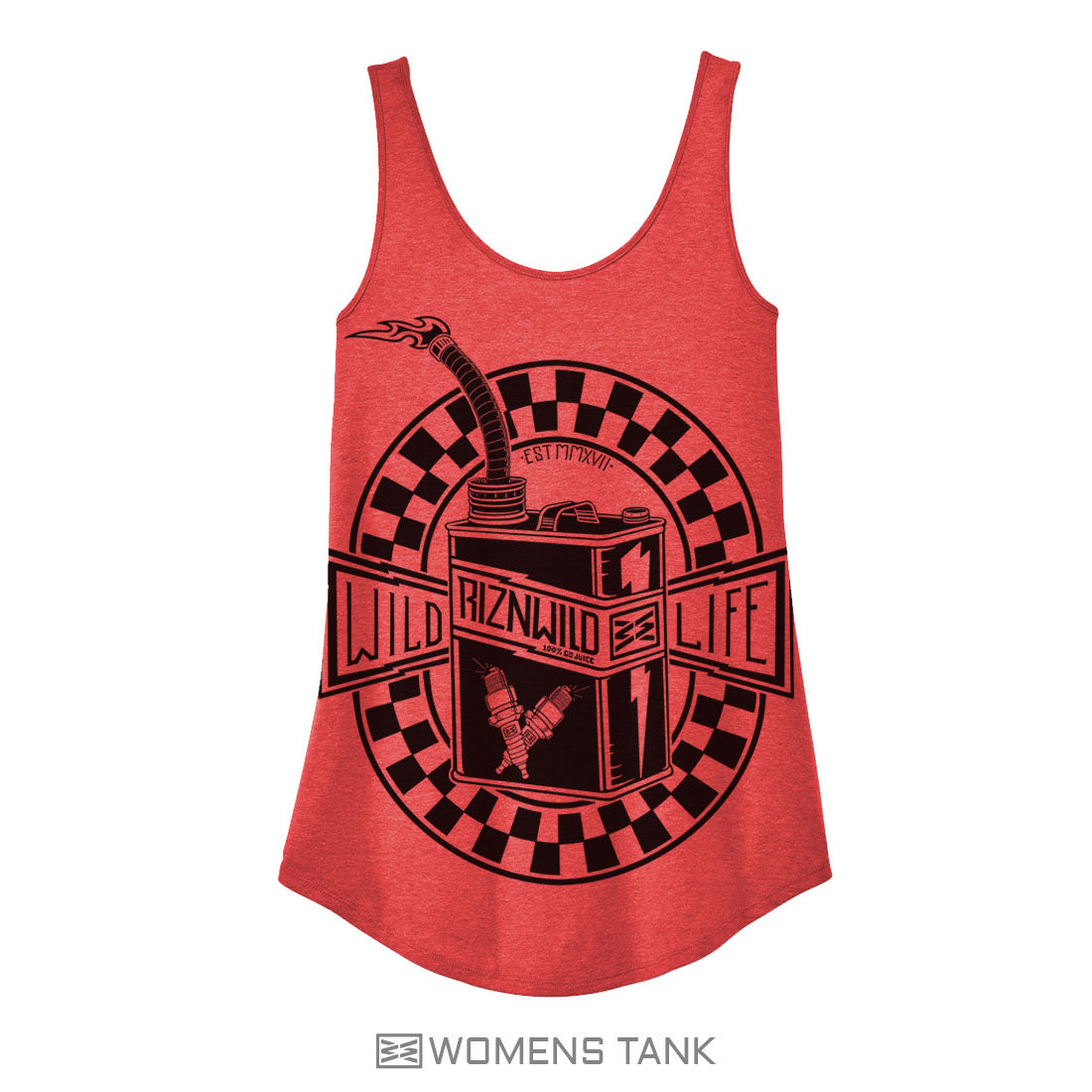 RIZNWILD soft women's heathered red tank