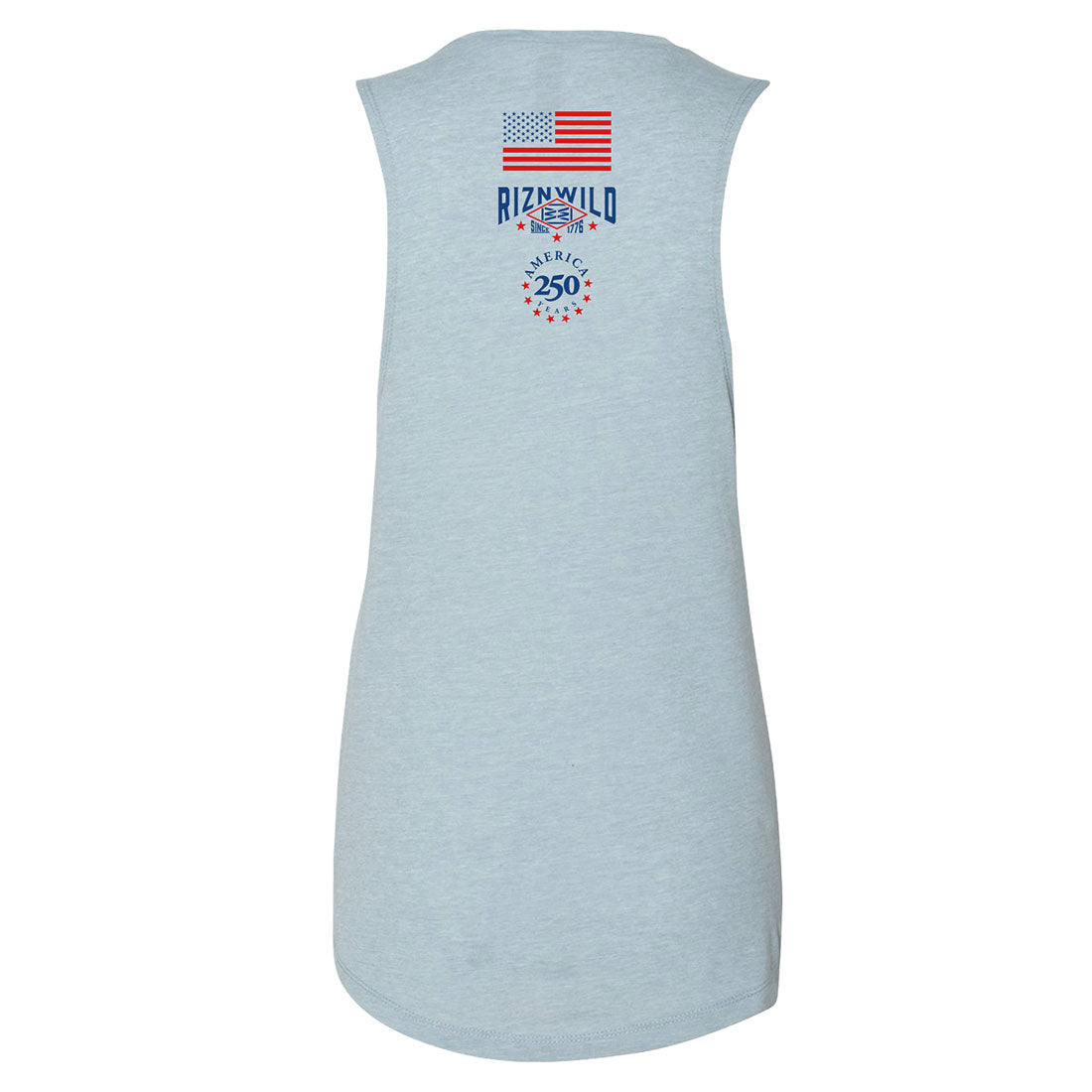 Freedom 250 Women's Muscle Tank in Stonewash Denim