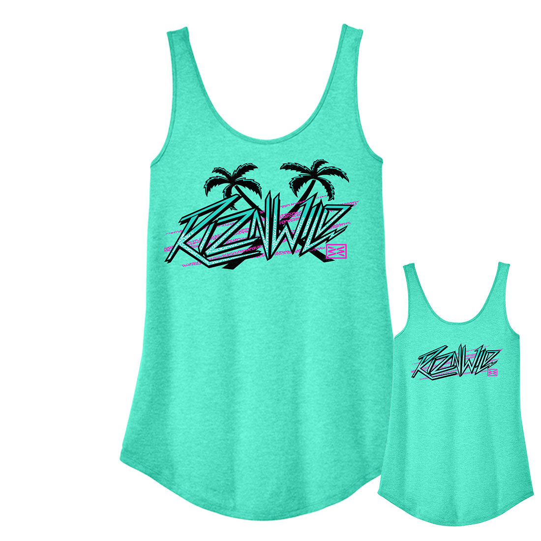 Electra Womens Relaxed Fit Tank in Aqua Heather
