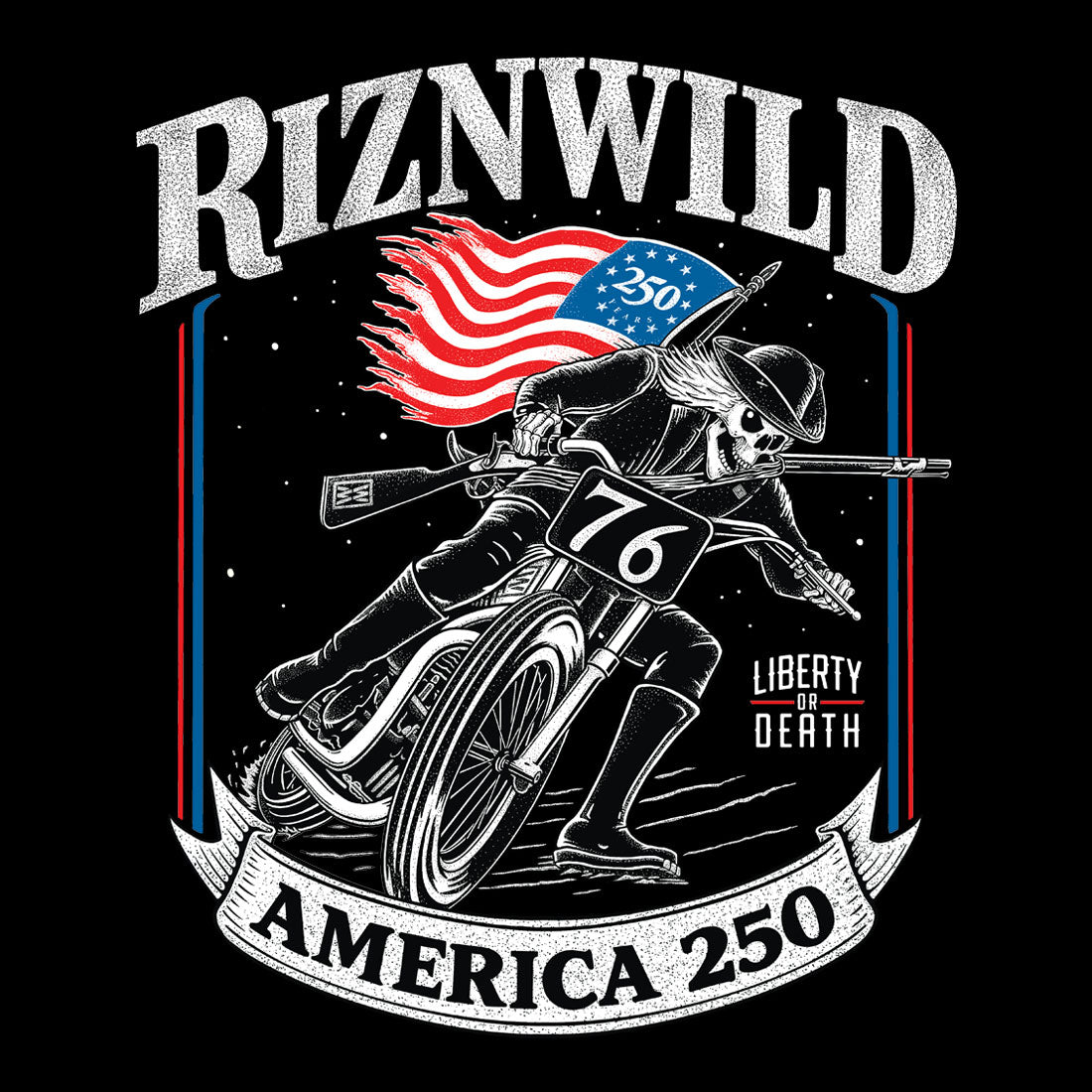Freedom 250 Womens Heavyweight Boxy Tee in Black