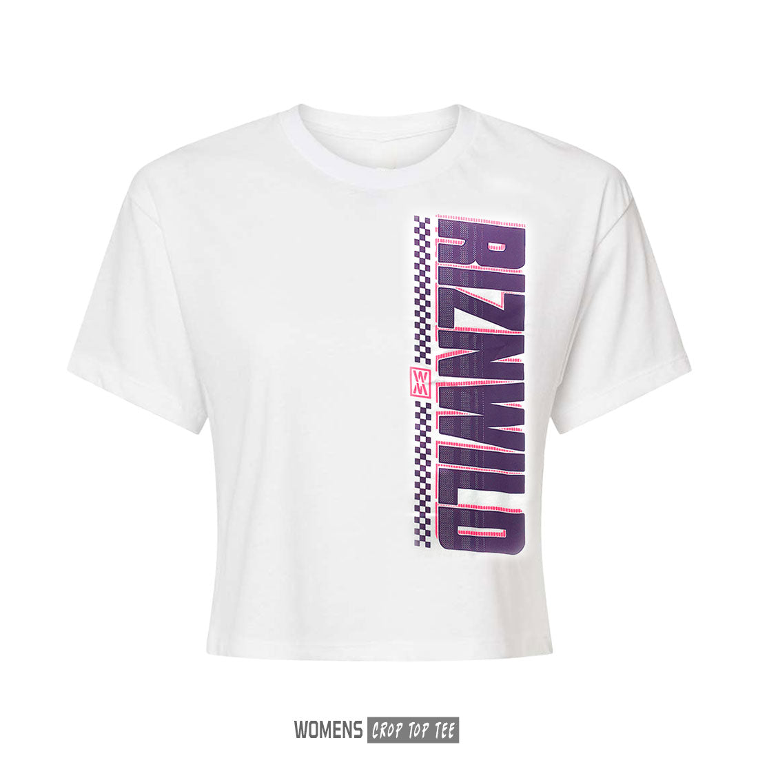 JetWild Women's Crop Top Tee in White