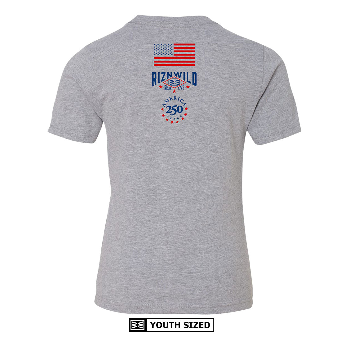 Freedom 250 Youth Tee in Heather Grey
